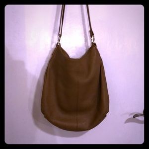 Tan Genuine Leather shoulder bag.